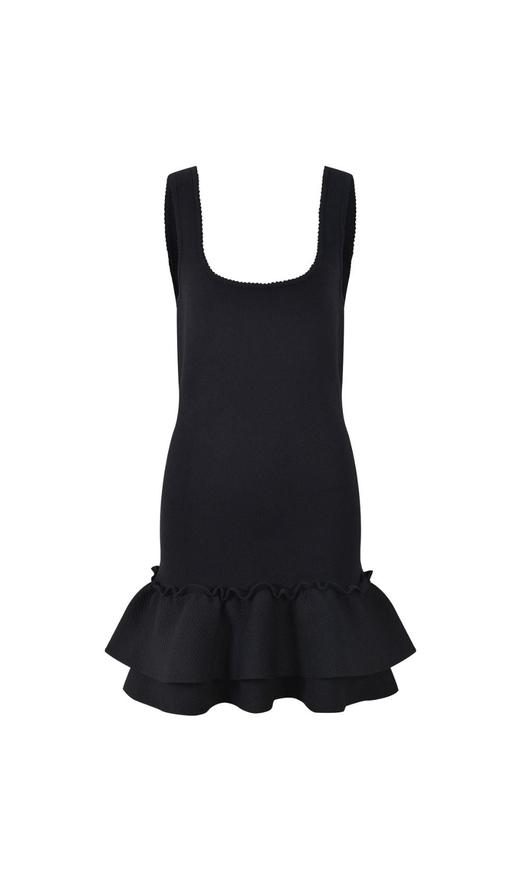 Ruffled Short Knit Dress Flowering Girl
