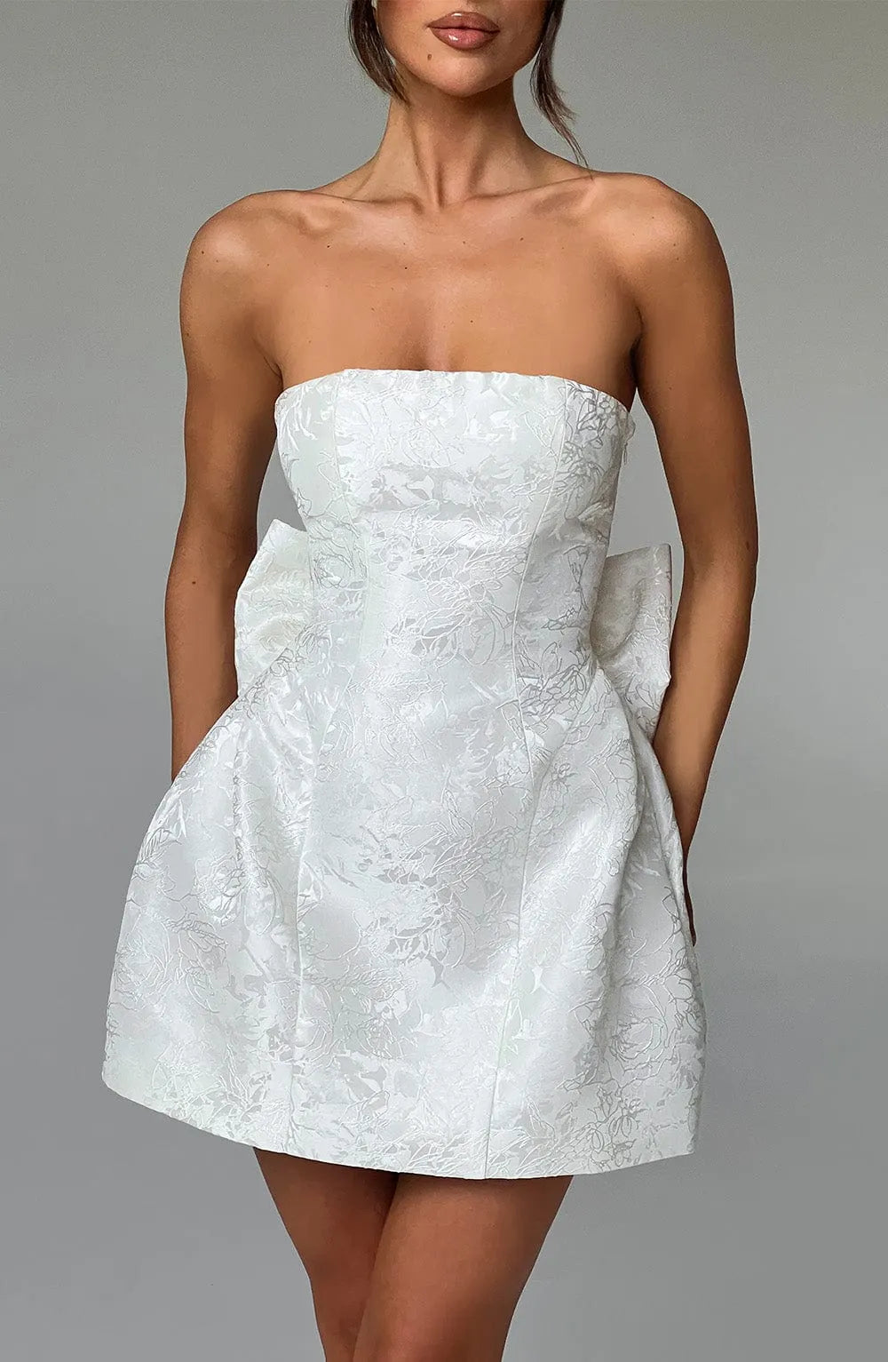 Elenora Mini Dress - Ivory Flowering Girl