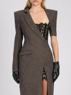 Mariah Lace Maxi Blazer Dress Flowering Girl