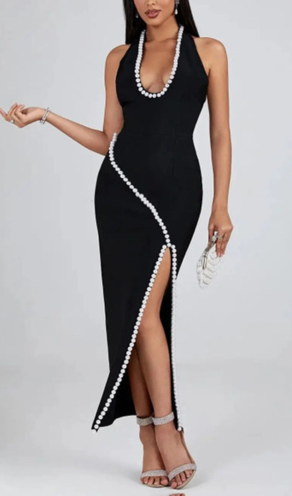 Aglaia Black Pearl Maxi Dress