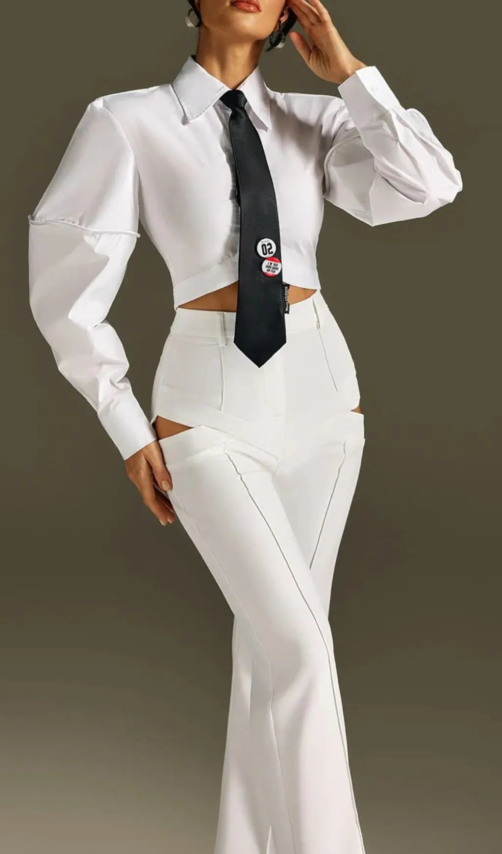 Roselani Puff Sleeve Shirt With Tie Flowering Girl
