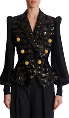 Heiress Black Sequin Jacket Flowering Girl