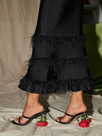 Rose Heels In Black Flowering Girl