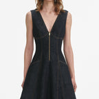 Sally Indigo Denim Midi Dress Flowering Girl
