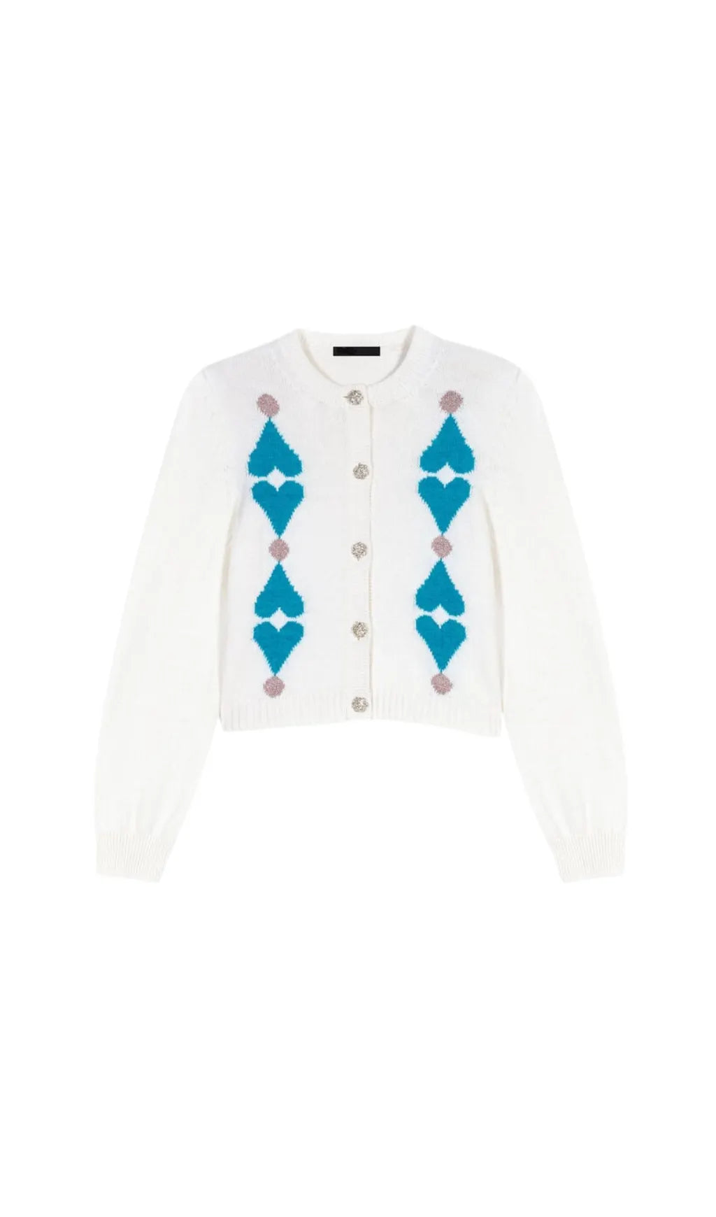 RHINESTONE HEART CROPPED CARDIGAN Flowering Girl