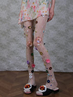 Marsha Flower Embellished Tights Flowering Girl