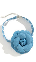 Blue Flower Choker Flowering Girl