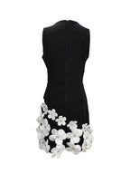 Black And White Mini Dress Flowering Girl