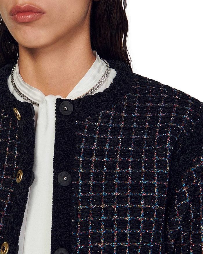 TEXTURED TWEED CARDIGAN SWEATER Flowering Girl