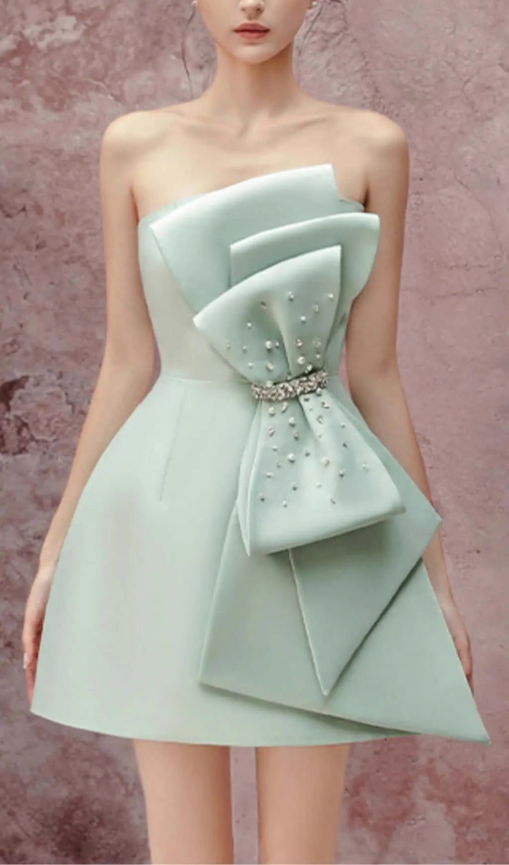 Arihi Mint Bow Mini Dress Flowering Girl