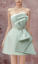 Arihi Mint Bow Mini Dress Flowering Girl