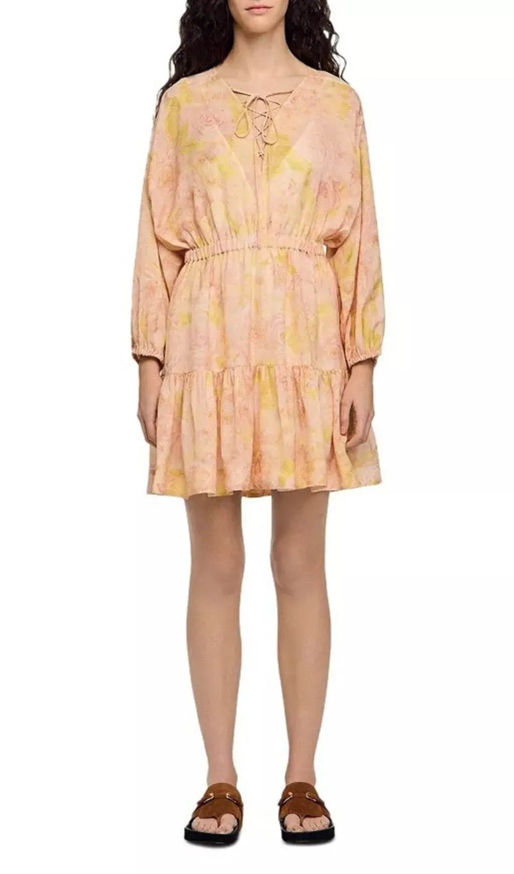 Flower Print Short Dress Flowering Girl