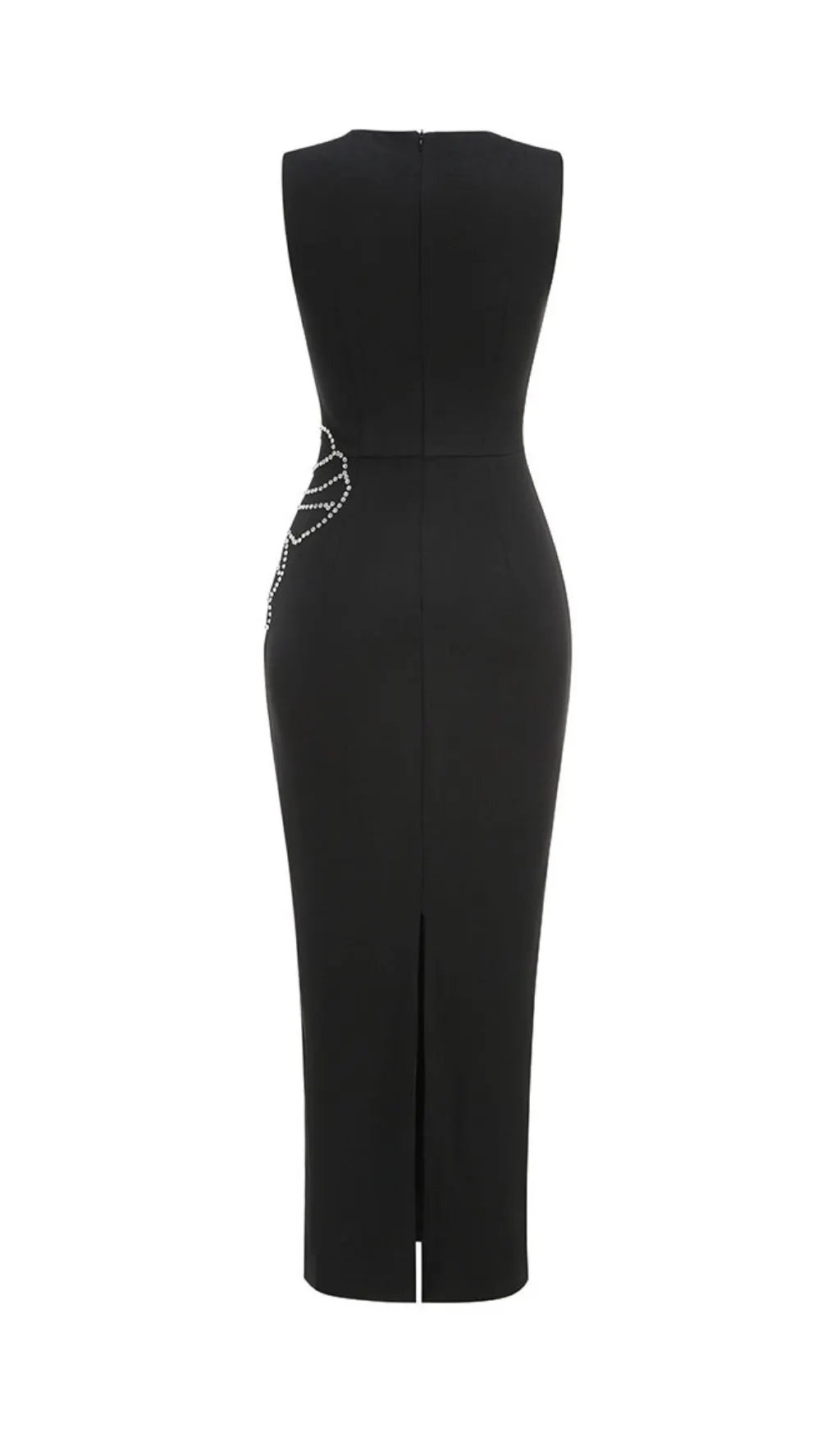 Keni Black Sleeveless Flower Diamante Maxi Dress Flowering Girl