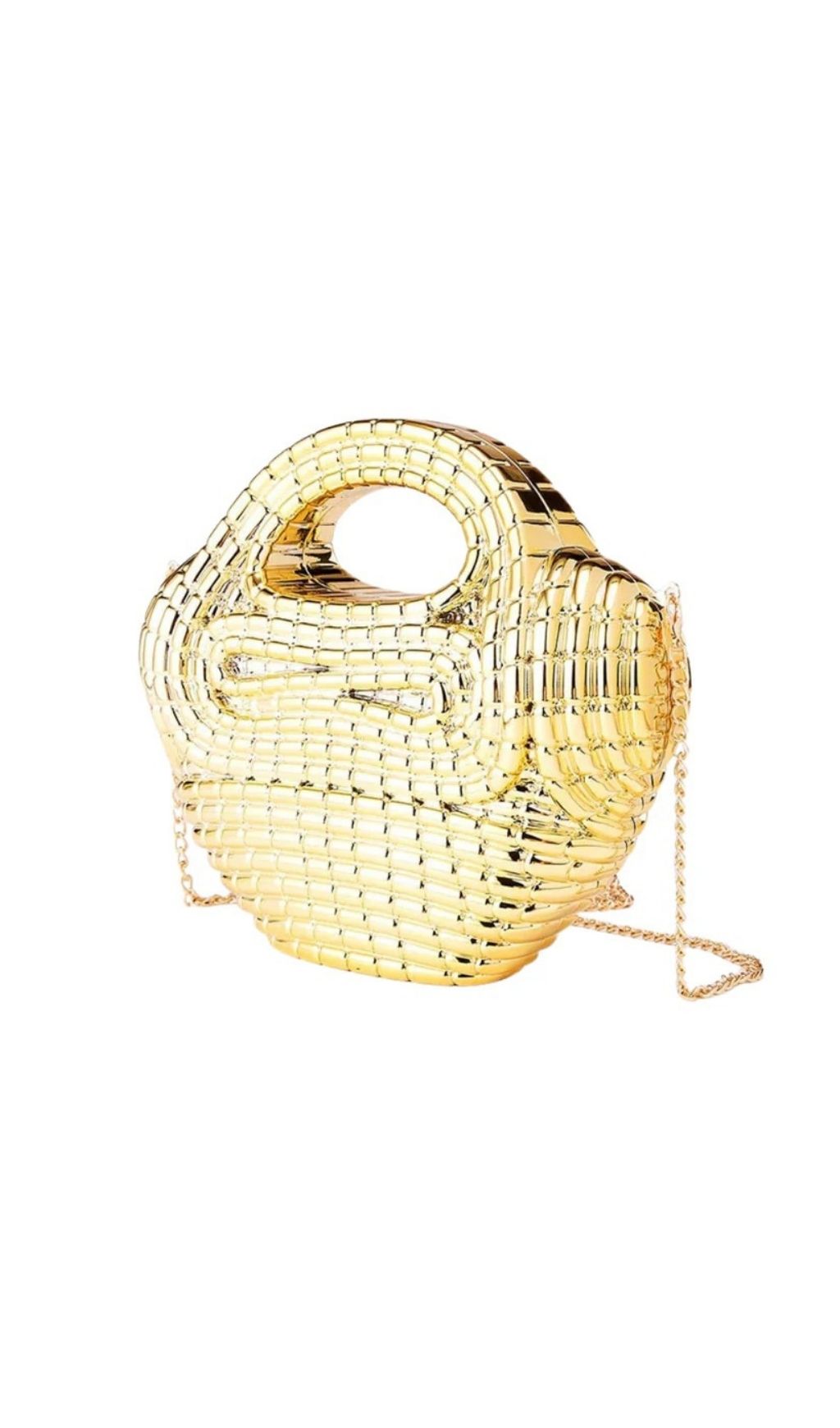Raxelyn Gold Sculpted Grid Bag Flowering Girl