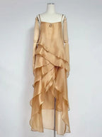 Macaria Strappy Layered Maxi Dress Flowering Girl
