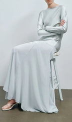 Khaza Long Sleeve Mesh Maxi Dress Flowering Girl