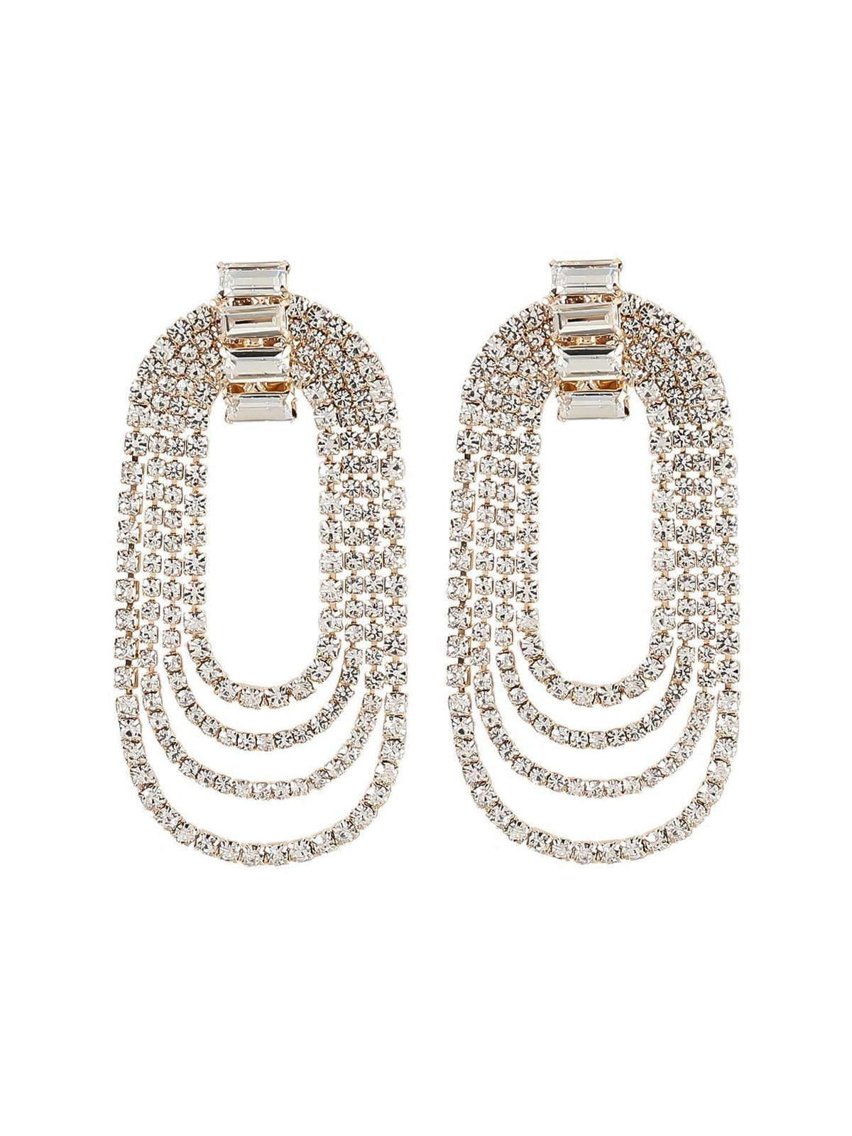 Geneva Diamante Arch Earrings Flowering Girl