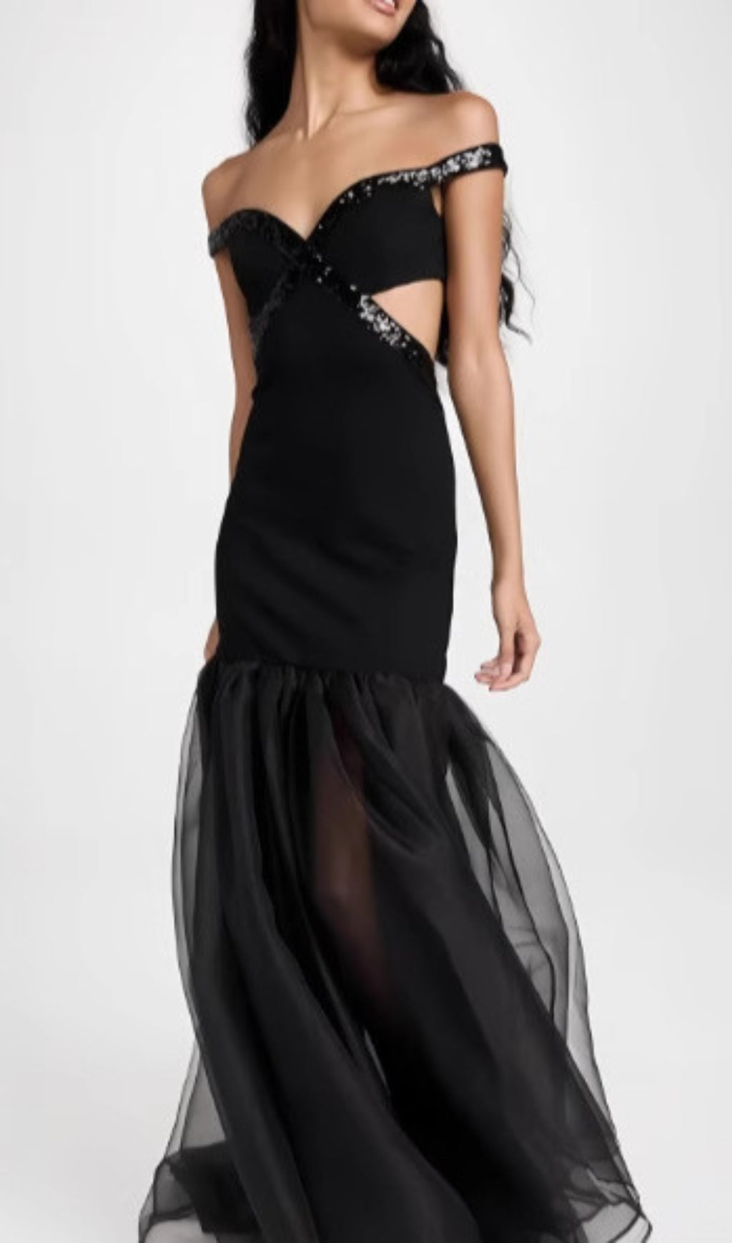 Dosia Black Bandage Maxi Dress Flowering Girl