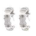 Léa Silver Tone Crystal Embellished Earrings Flowering Girl