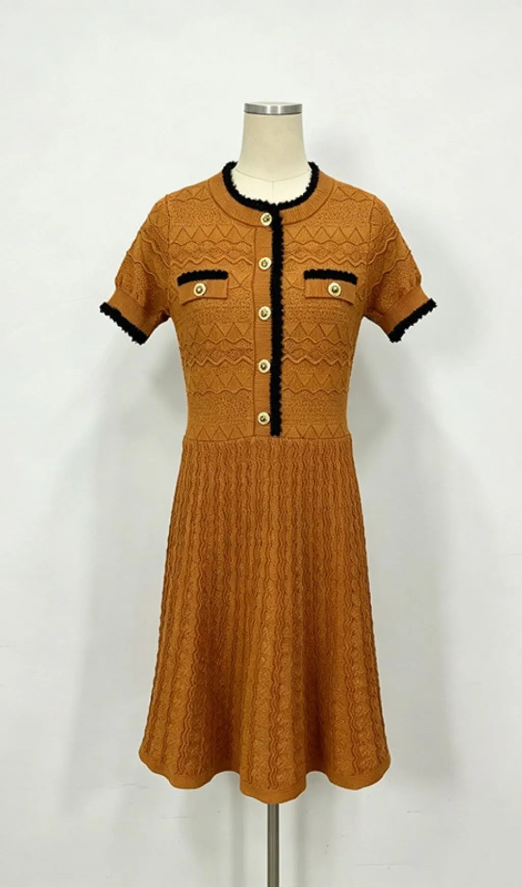 Leonida Short Sleeve Knit Mini Dress Flowering Girl