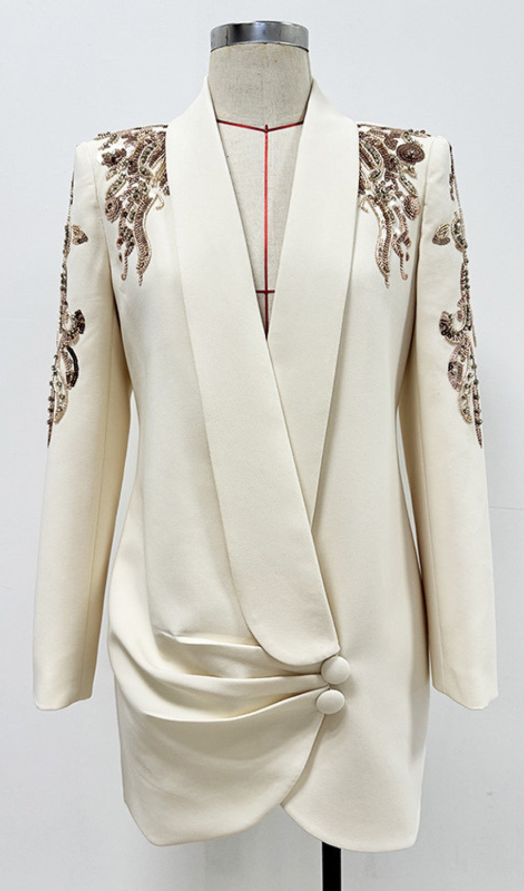 Camilo Sequin Ruched Blazer Dress Flowering Girl