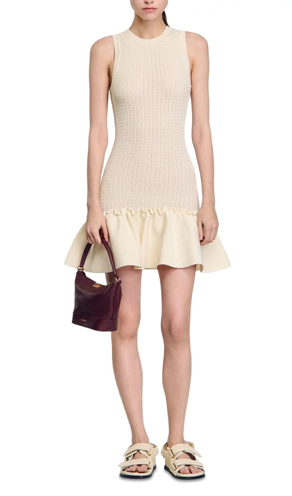 Short Knit Dress Flowering Girl