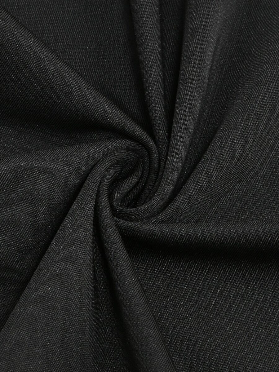 Bandeau Drape Maxi Dress In Black Flowering Girl