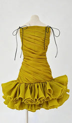 Leonore Strappy Ruched Mini Dress Flowering Girl
