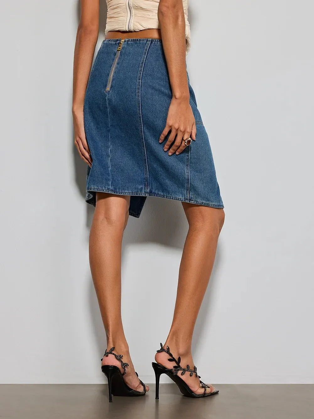 Taelorin Denim Skirt Flowering Girl