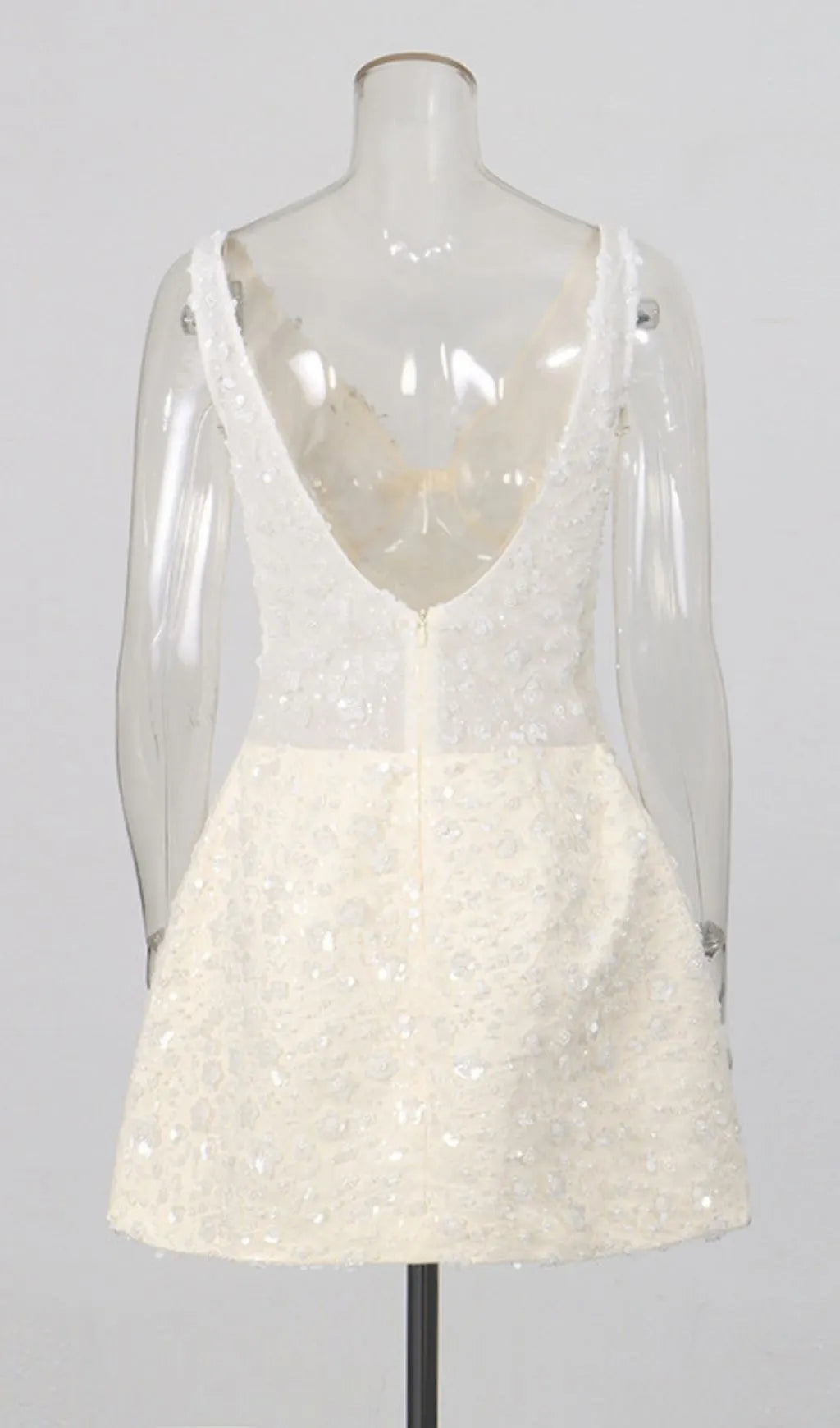 Lilah Sequin Beaded Mini Dress Flowering Girl