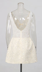 Lilah Sequin Beaded Mini Dress Flowering Girl