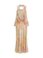 Myla Yellow Spaghetti Printed Maxi Dress