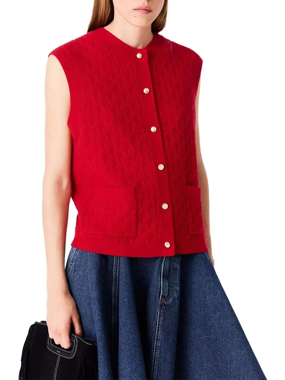 Lidilou Textured Knit Top Flowering Girl