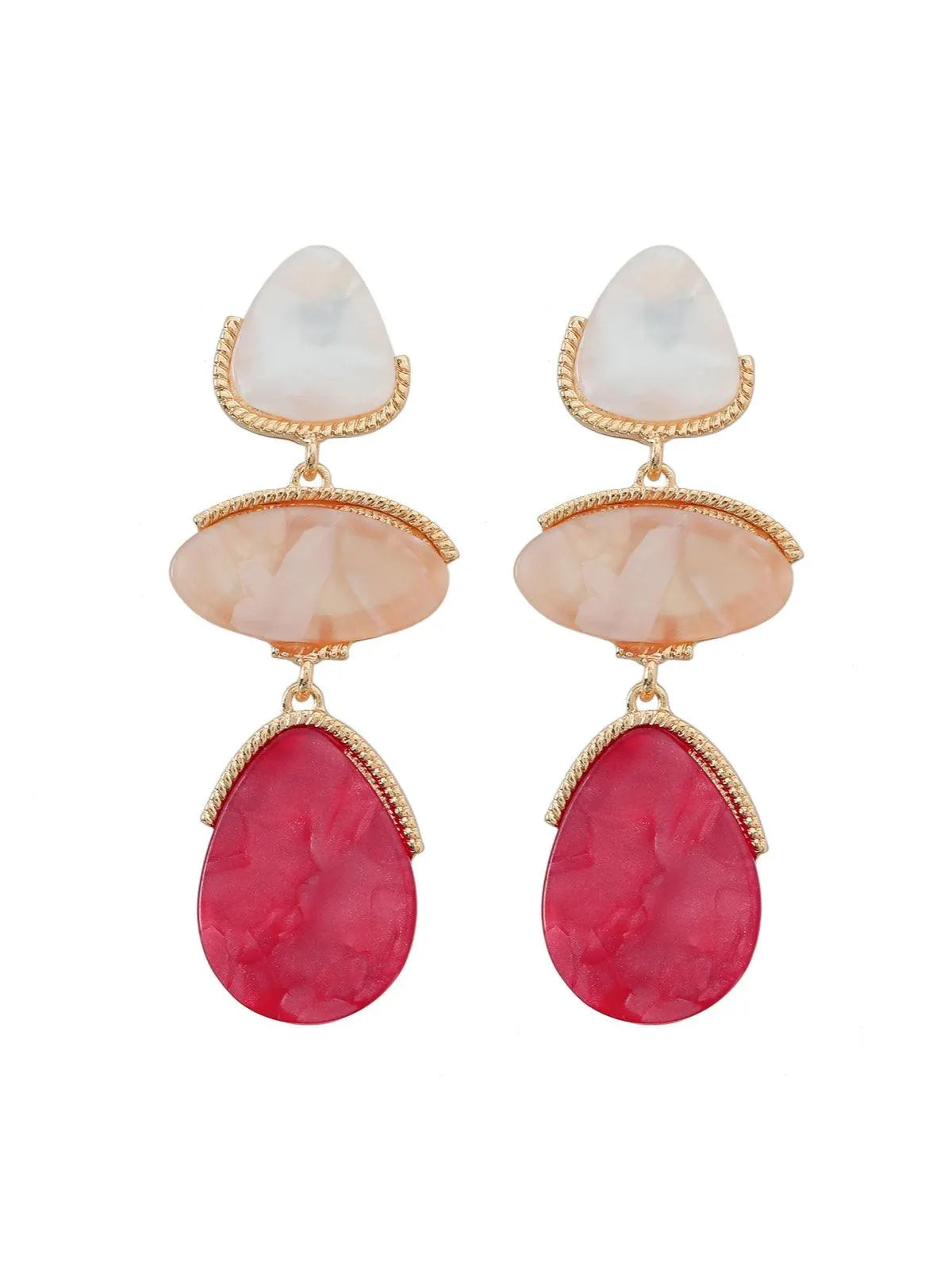 Camber Multi Layers Acrylic Earrings Flowering Girl