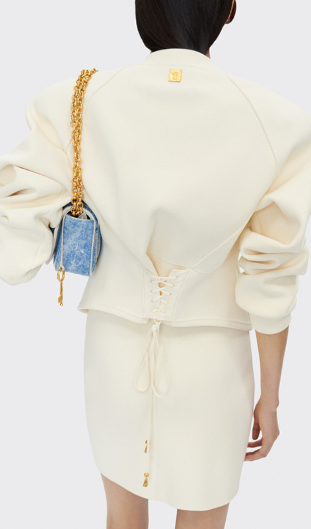 Girolamo Button Coat & Mini Skirt Set Flowering Girl