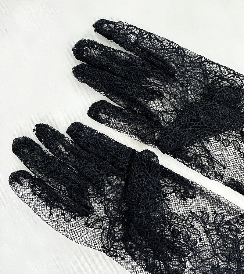 Pom Lace Handmade Long Gloves Flowering Girl