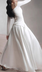 Cailin Long Sleeve Ruched Maxi Dress Flowering Girl