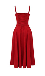 Red Rose Bustier Sundress Flowering Girl