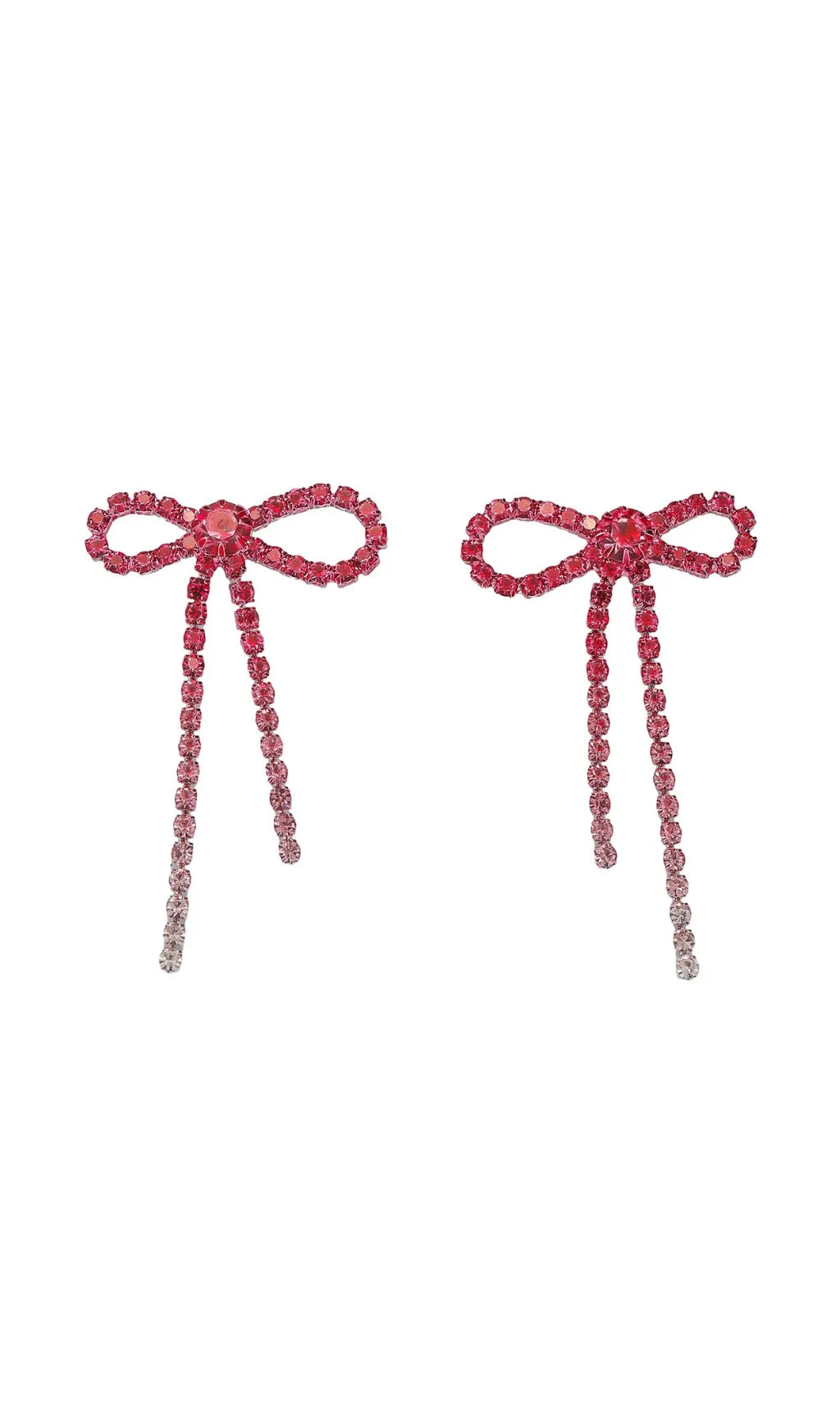 Danelle Rhinestone Bow Earrings Flowering Girl