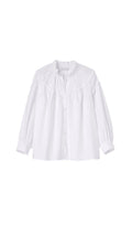 COTTON SMOCKED RUFFLE BLOUSE Flowering Girl