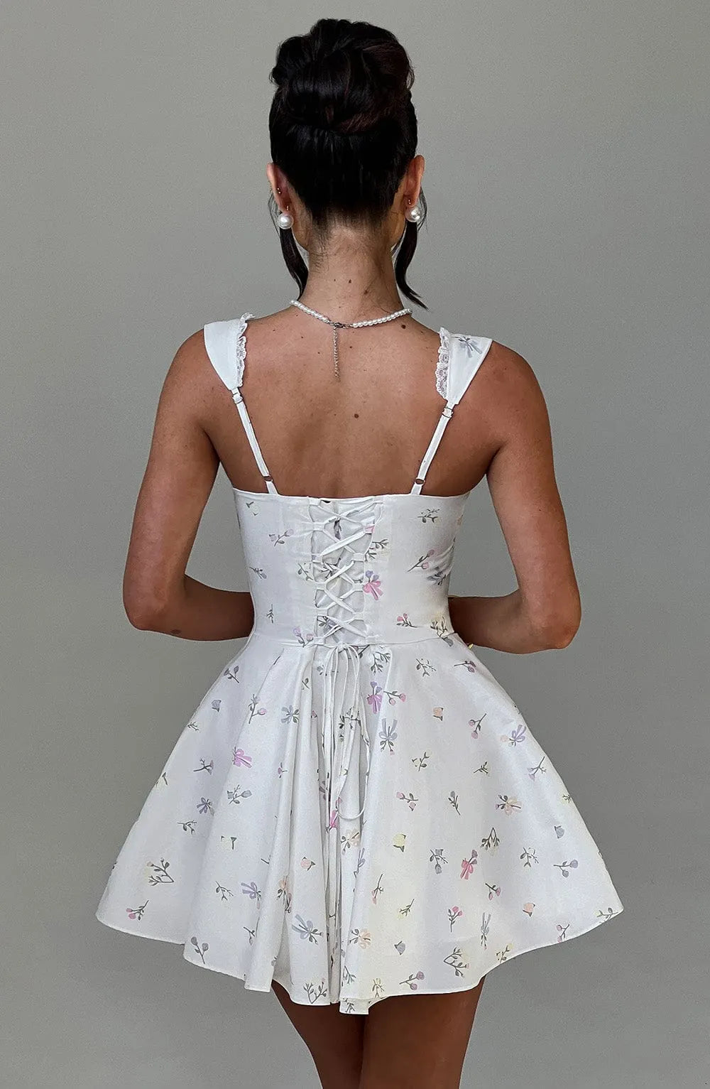 Antonella Mini Dress - Multi Floral Print Flowering Girl