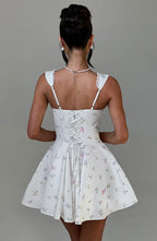 Antonella Mini Dress - Multi Floral Print Flowering Girl