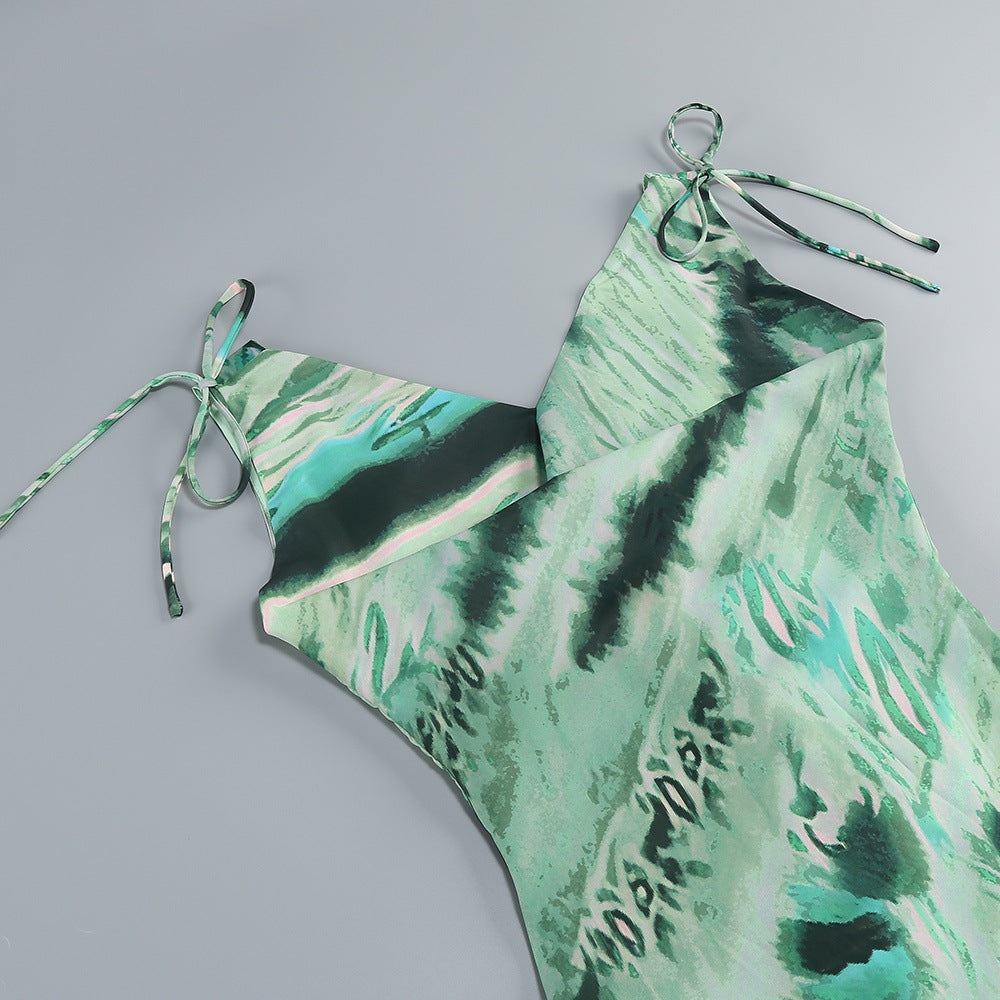 Jaffer Green Maxi Dress Flowering Girl
