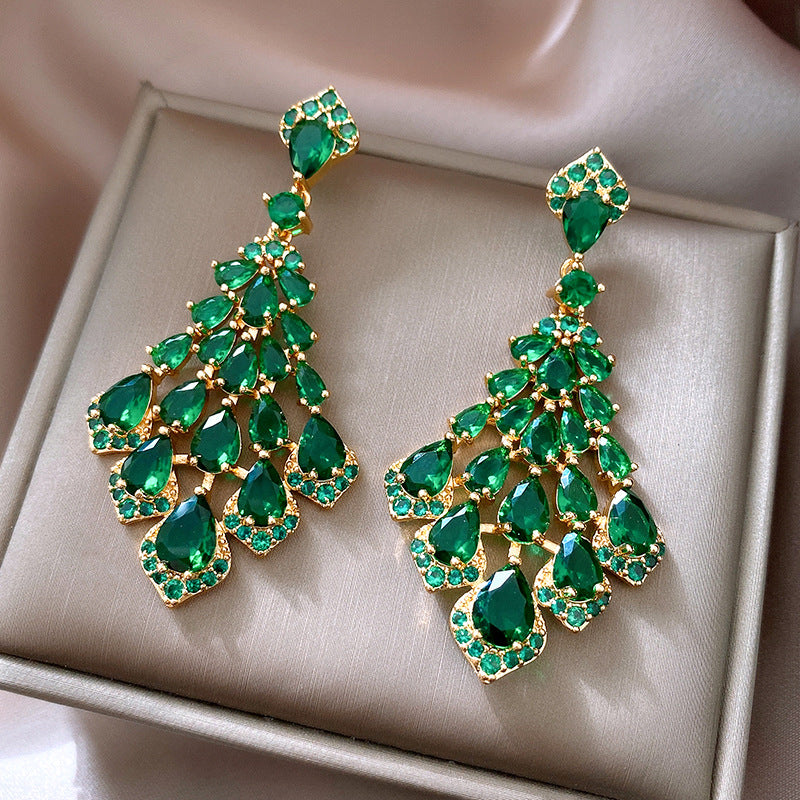 Danton Green Diamond Earrings Flowering Girl