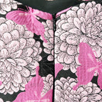 Square Neck Floral Butterfly Print Sleeveless Mini Dress Flowering Girl
