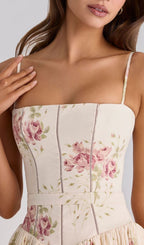 Laria Strappy Floral Maxi Dress Flowering Girl