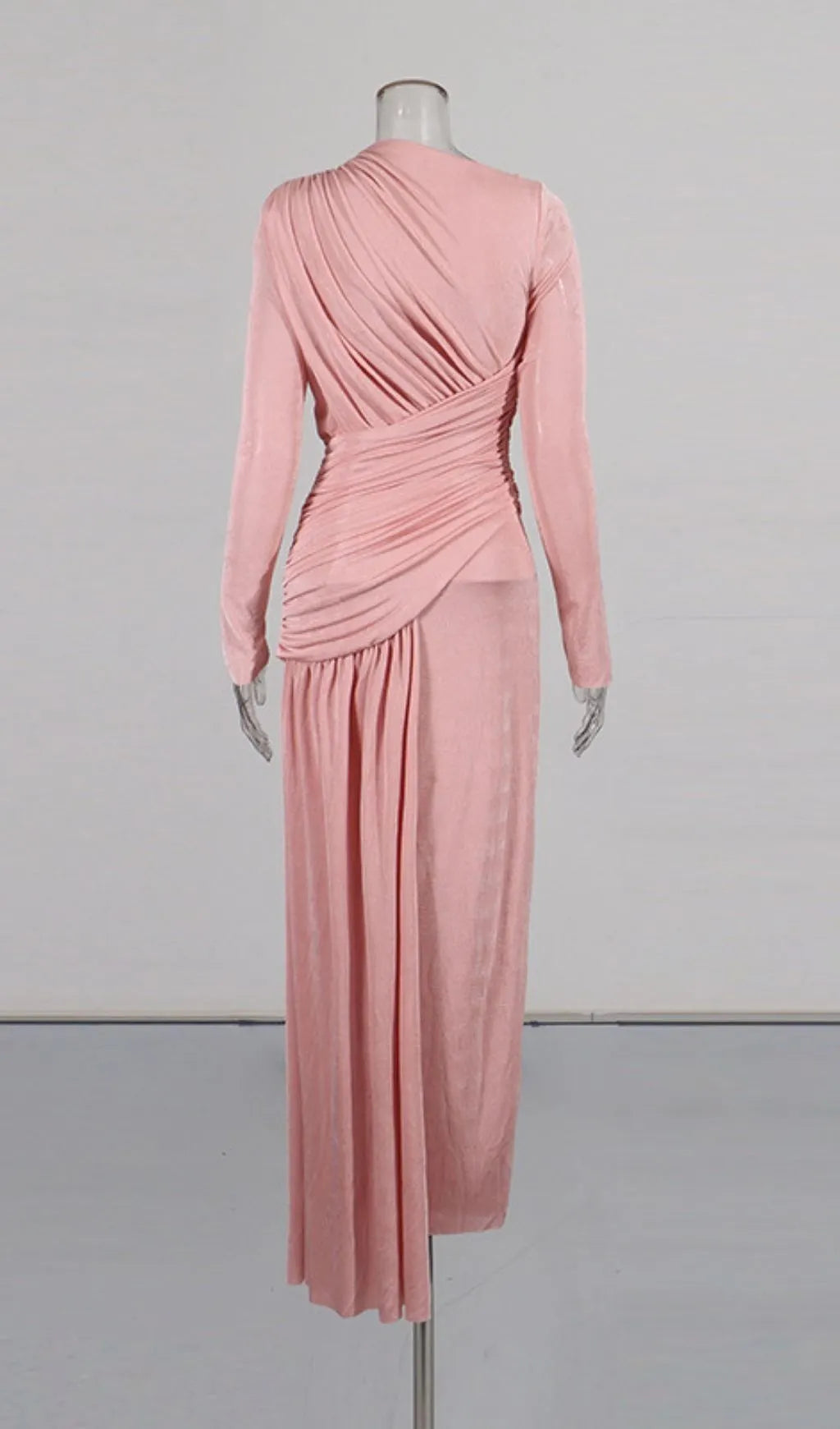 Leoni Long Sleeve Ruched Maxi Dress Flowering Girl