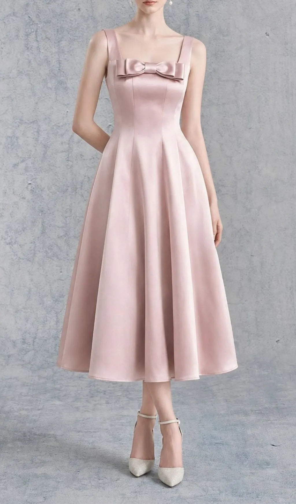 Larkin Strappy Bow Midi Dress Flowering Girl