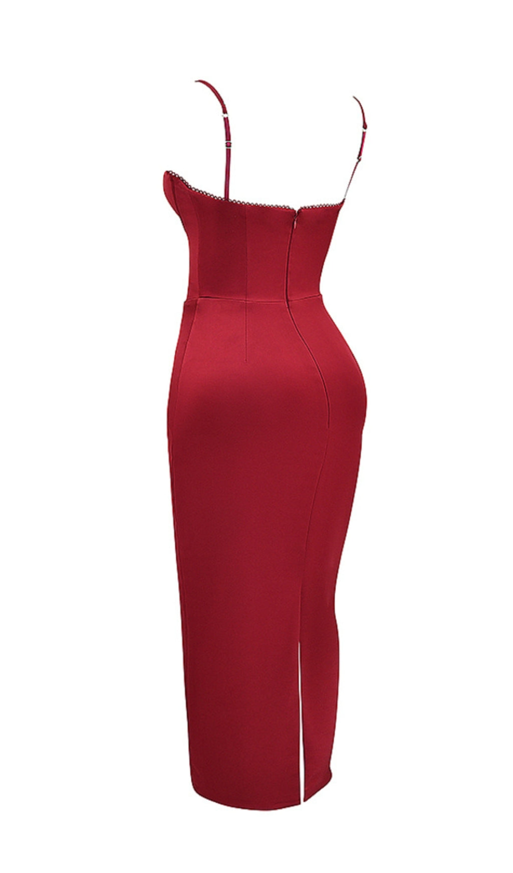 Corset Maxi Dress In Red