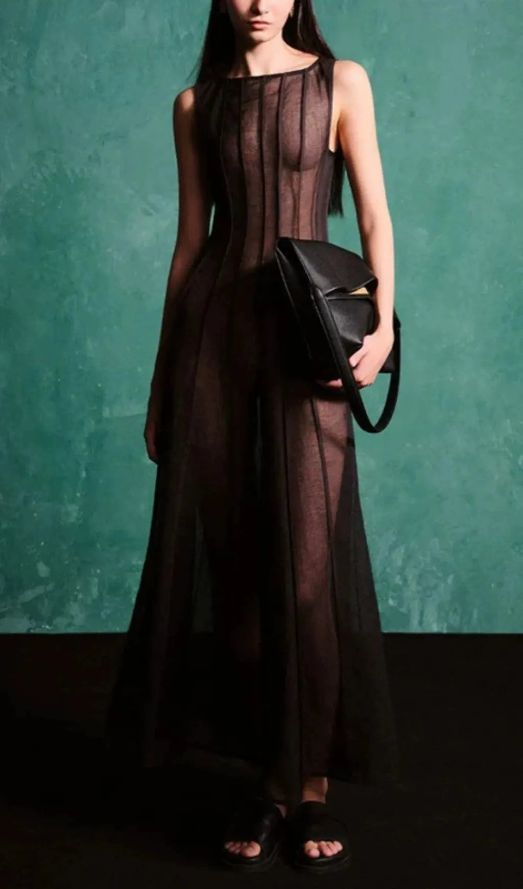 Elva Sleeveless Mesh Maxi Dress Flowering Girl
